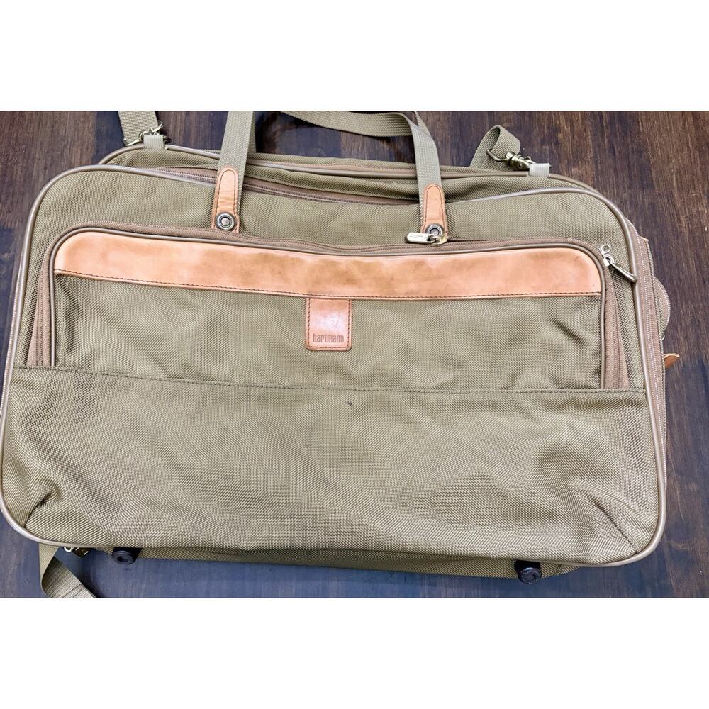 Hartmann Intensity 22" Duffel Travel Bag Brown Ballistic Nylon/Leather Trim